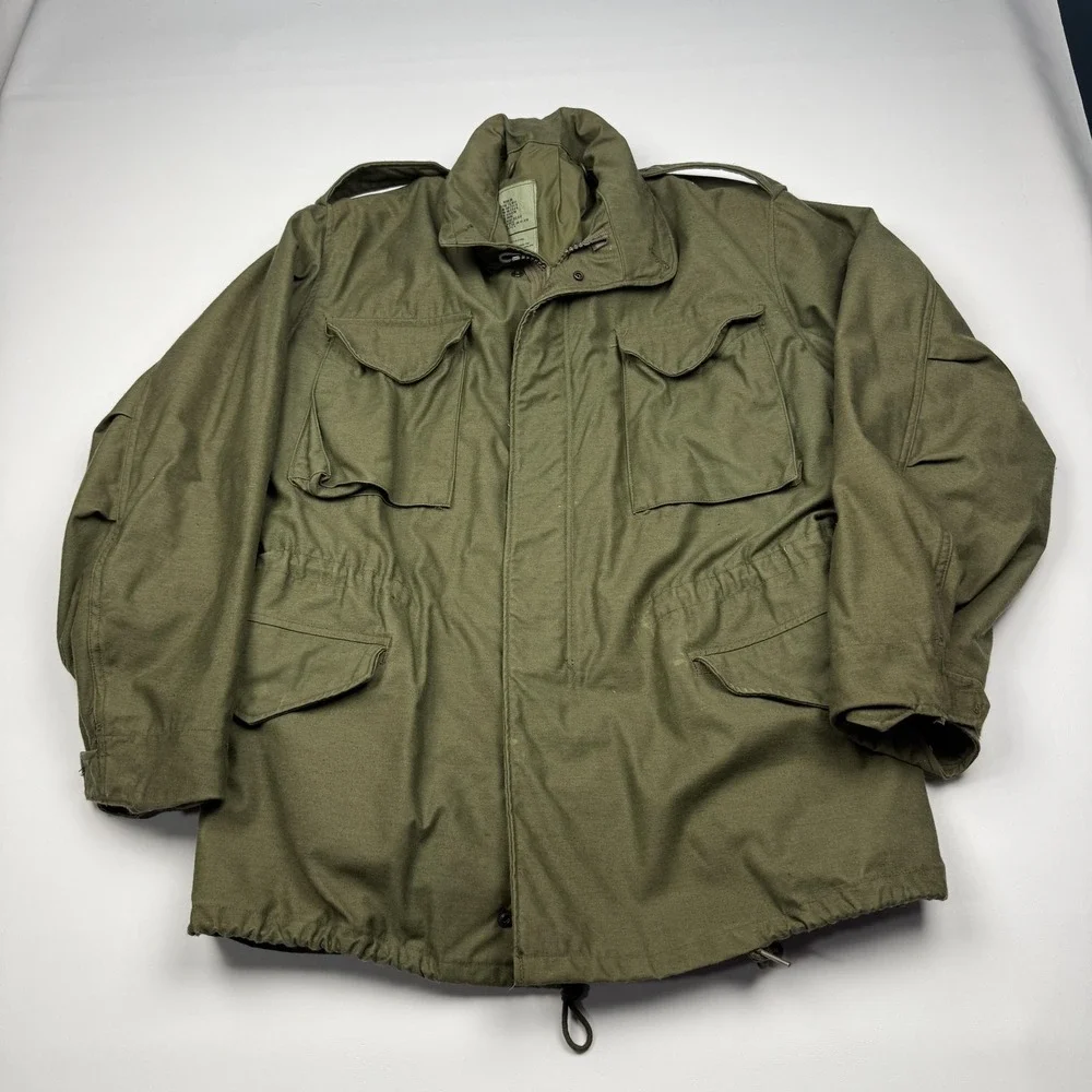 Vintage So-Sew Coat Mens Medium Long Green Cold Weather Field OG-107 80s M65